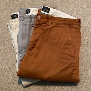 J. Crew 770 Straight Fit Chinos - 3 pair bundle